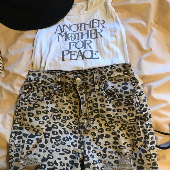 Fashion Nova Pants - Cheetah Cut offs
